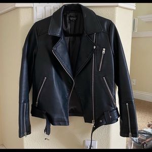 Topshop Faux Leather Jacket